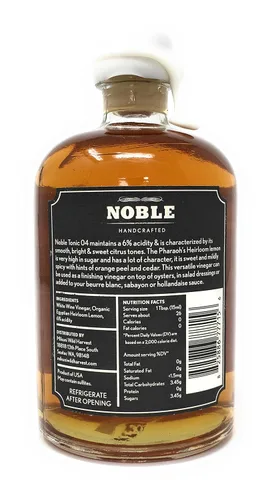 Vista 2 de Noble Tonic 04 Pharaohs Heirloom Vinagre de vino blanco madurado con limón, 15.2 onzas