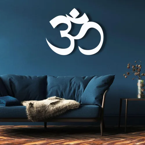 Vista 7 de Fayholy Arte de pared de metal, decoración de metal Om, decoración Namaste, símbolo de aum, arte de pared Om, decoración de estudio de yoga