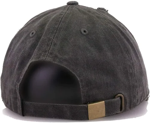Vista 4 de Gorra de béisbol vintage con letra inicial F de algodón bordado, ajustable, desgastada, para papá