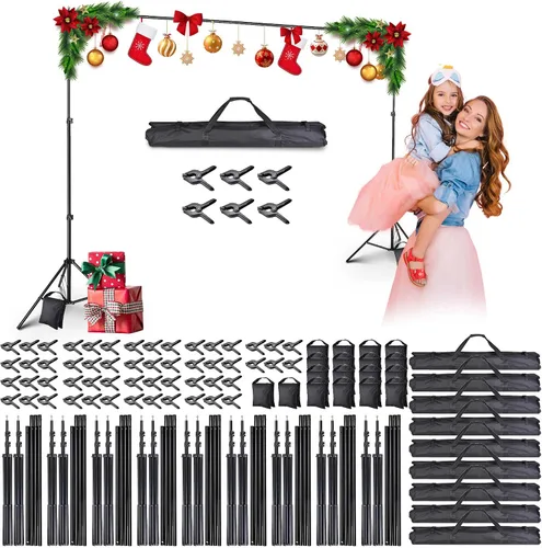 Vista 11 de AW Backdrop Stand 10 x 7ft/3m x 2.1m Adjustable Parties Background Support