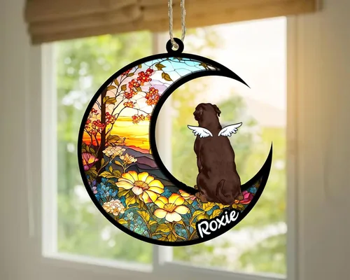 Vista 34 de LOVELYPOD Adorno de Navidad personalizado para perro Basset Hound (marrón) Basset Hound (marrón) adorno para atrapasoles de perro, razas de perros