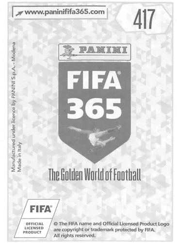 Vista 2 de Calcomanías de fútbol Panini FIFA 365 2017-18 # 417 AFC Ajax Kit Ajax oficial más pequeño que la tarjeta de intercambio en estado crudo (NM o mejor)