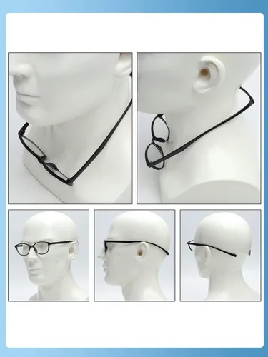 Vista 5 de JM Paquete de 2 lentes de lectura magnéticos para hombres y mujeres, cuello colgante, bloqueo de luz azul, para lectura de computadora, color negro