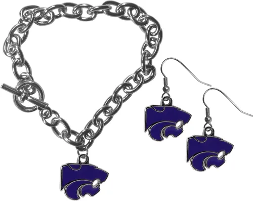 Vista 42 de Siskiyou Sports NCAA unisex-adult Chain Bracelet and Dangle Earring Set