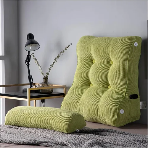 Vista 9 de Almohada de lectura para sentarse, respaldo de cuña en la cama/sofá, almohada triangular de lectura, cojín de apoyo lumbar con almohada ajustable