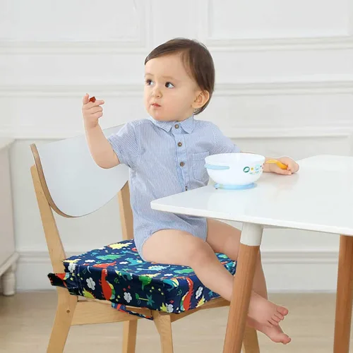 Vista 4 de Taeku Asiento elevador para mesa de comedor, silla elevadora portátil para niños pequeños, cojín creciente, almohadilla de asiento de dibujos