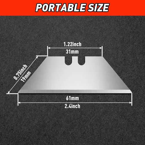 Vista 6 de DIYSELF Paquete de 2 cortadores retráctiles con 10 hojas de cuchillo utilitario, cuchillas afiladas de acero SK5, cortadores de caja para cartón