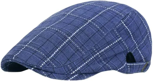 Vista 6 de WITHMOONS Compruebe Newsboy Sombrero de algodón Cabbie Conducción Caza Golf Gorra plana YZ30153