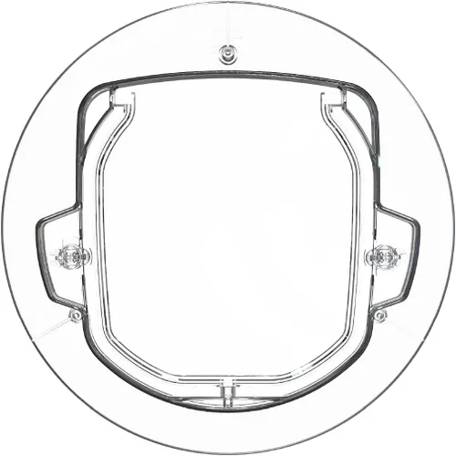 Vista 2 de Hakuna Pets Puerta ultra transparente para mascotas, gatos y perros con cerraduras de 4 vías para pantallas, puertas de vidrio y ventanas de hasta