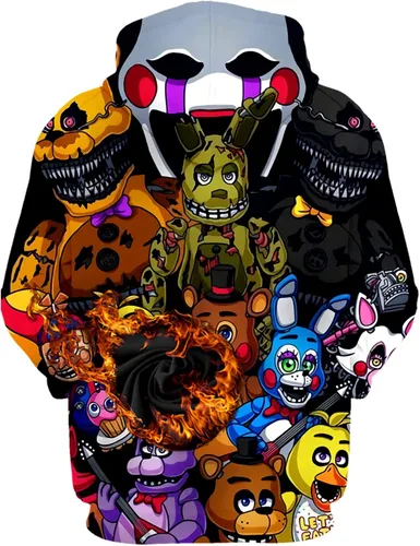 Vista 2 de PT Hoodie FIVE Bear Sweatshirts for Youth Boys 3D Printed Game Hooded
