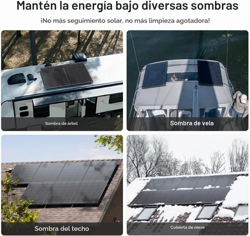 Vista 7 de Renogy ShadowFlux Solar Panel 400 Watt, N-Type 25% High-Efficiency