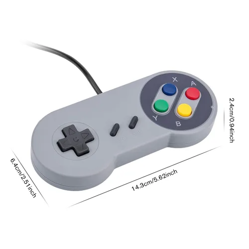 Vista 4 de Rii Game Controller, Retro USB Controller for PC Gaming, Super Classic Wired Game Emulator Controller for PC, Raspberry Pi, Windows,Mac,Liunx