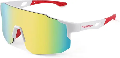 Vista 19 de FEISEDY Gafas de sol deportivas para hombres, mujeres y adolescentes - Béisbol, ciclismo, ciclismo UV400 protección B2388