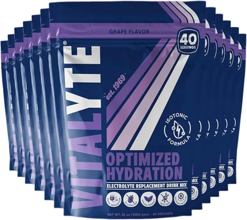 Vista 13 de Polvo para preparar bebida natural de electrolitos, libre de gluten, contenedor con 80 porciones, marca Vitalyte, cítrico (Cool Citrus)