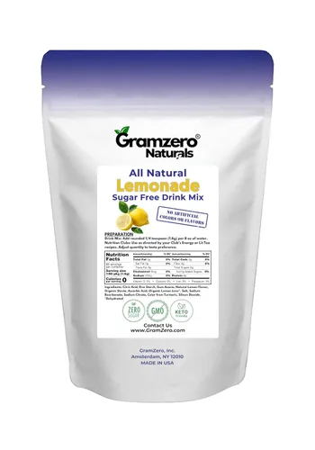 Vista 4 de GramZero Mezcla de bebida totalmente natural sin azúcar, sin azúcar, cero calorías, ideal para té cargado de club de nutrición, endulzado con stevia