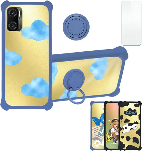Vista 18 de Aroepurt Funda para Blu Bold N3 compatible con Blu Bold N3 Phone Cover [con protector de pantalla de vidrio templado] [PC duro + silicona suave]