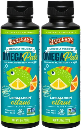 Vista 10 de Barlean's Lemonade Omega Pals - Aceite de pescado Omega-3 para niños, 540