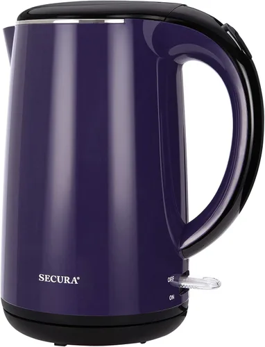Vista 8 de Secura Hervidor de agua eléctrico original de acero inoxidable de doble pared 1.8 cuartos con apagado automático y protección contra hervido