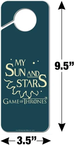 Vista 6 de GRAPHICS & MORE Cartel de plástico para perilla de puerta de Game of Thrones My Sun and