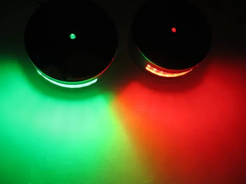Vista 9 de Pactrade Marine Luz de navegación horizontal SS304 LED Verde Estribor Puerto Rojo