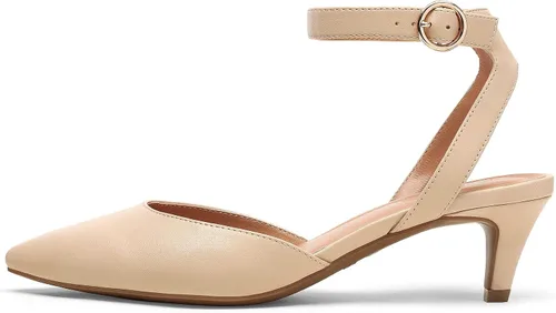 Vista 4 de DREAM PAIRS - Zapatos de tacones bajos para mujer, con punta cerrada, para vestido de boda