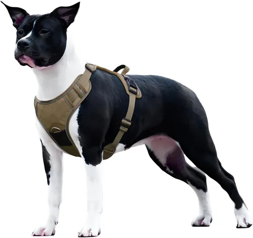 Vista 10 de Arnés sin tirones para perro extragrande, ajustable a prueba de escape, sin estrangulamiento y chaleco reflectante con asa para un fácil control