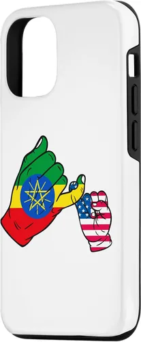 Vista 2 de iPhone 15 Parent and child Ethiopia USA family Case