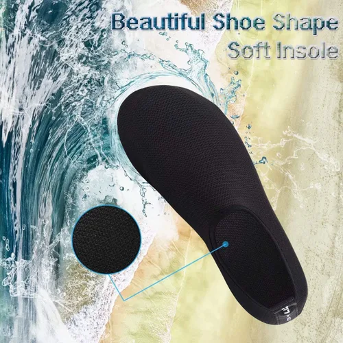 Vista 2 de YALOX - Zapatos de agua para deportes al aire libre, playa, natación, acuáticos, secado rápido, zapatos tipo calcetines, calzado descalzo para surf
