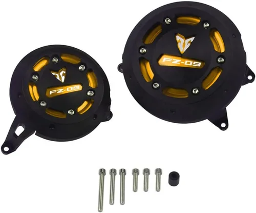 Vista 5 de Protector de aluminio del estator del protector del motor del CNC Compatible con Yamaha MT09 FZ09 (negro)