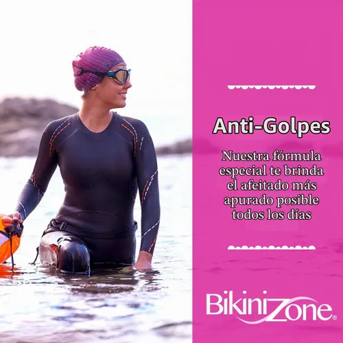 Vista 2 de Bikini Zone Set combinado de gel de afeitado relajante, tamaño completo de 5 onzas y 3 minis de viaje de 1 onza