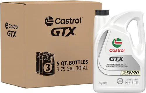 Vista 10 de Castrol GTX Ultraclean 5W-20 - Aceite de motor de mezcla sintética, 5 cuartos de galón (paquete de 2)