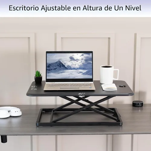 Vista 7 de VIVO Negro 26 pulgadas convertidor de escritorio de pie superior