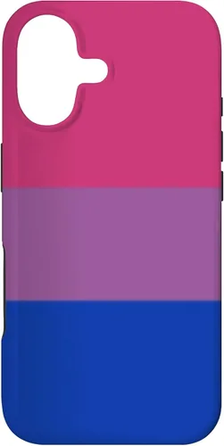 Vista 32 de Funda de colores de la bandera del orgullo bisexual para iPhone 16