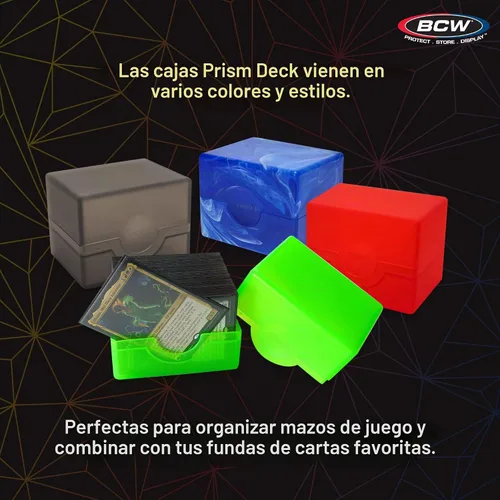 Vista 2 de BCW Spectrum Prism Deck Case - Azul Apatita - 1 Paquete Estuche para Mazo de Cartas con Cierre Seguro a Presión Cabe 100 Cartas con Doble Funda
