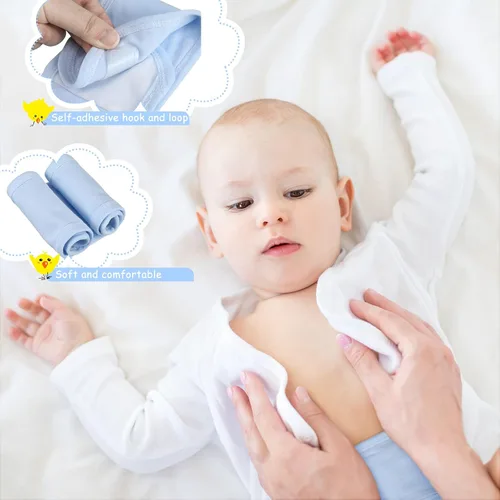 Vista 3 de 8 piezas de algodón con cordón umbilical para bebé, suave protector de vientre para bebé, banda para ombligo recién nacido, cinturón de ombligo