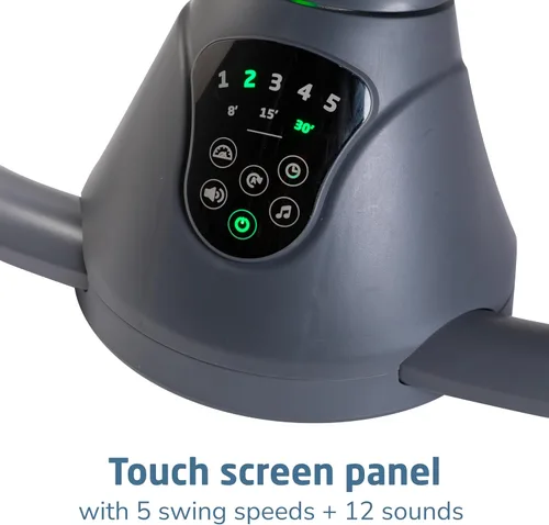 Vista 6 de Maxi-Cosi Cassia Columpio Inteligente para Bebés para Infantes, Columpio Portátil Plegable con Música, Rotación de 360°, 5 Velocidades, 12 Melodías