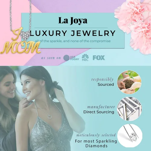 Vista 3 de Impresionante joyería para mamá Collar con colgante de diamantes cultivados en laboratorio en plata de ley 925 Regalo ideal para madres