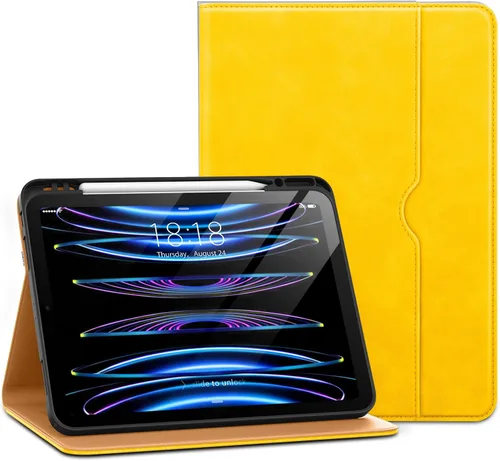 Vista 13 de DTTO para iPad Pro 12.9 6ª / 5ª / 4ª / 3ª generación Funda 2022/2021/2020/2018, Funda de cuero premium tipo folio con soporte integrado