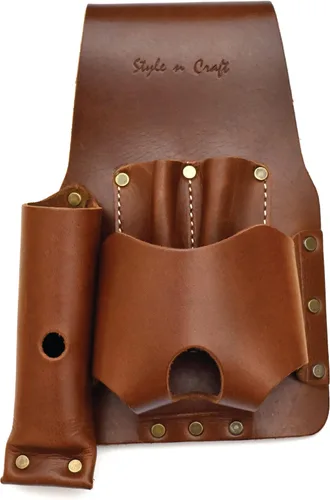 Vista 8 de Style n Craft Extra Large Tape Holder, Full-Grain Leather Tool Pouch