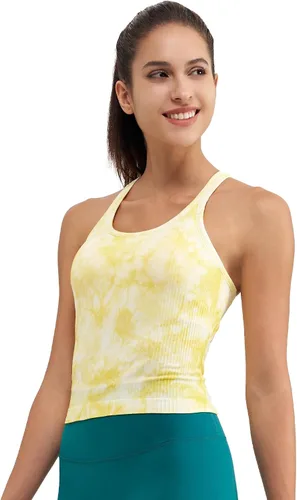 Vista 122 de sphinx cat - Camiseta corta de entrenamiento para mujer, camiseta sin mangas, acanalada, con espalda cruzada y brasier integrado