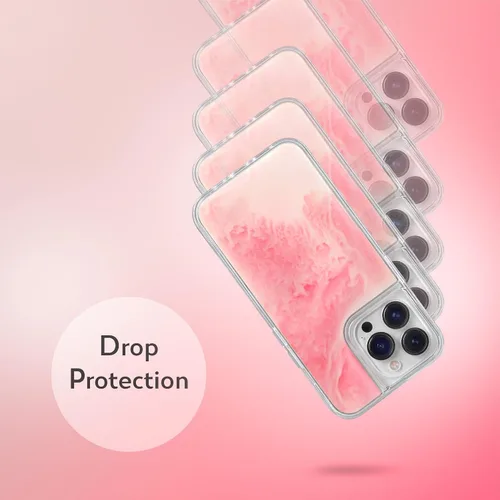 Vista 4 de SteepLab Flowing Neon Sand - Funda líquida para iPhone 13 Pro (2021, 6.1 pulgadas), protección de cuerpo completo con bisel elevado