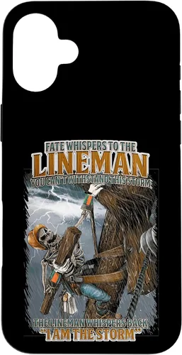 Vista 23 de Fate Whispers to The Lineman Proud Lineman Crew Job Pride Case for iPhone 17