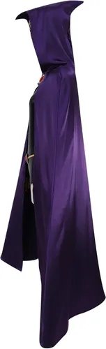 Vista 3 de MZXDY Raven - Disfraz de cosplay de lujo, traje de cinturón de capa, uniforme de Halloween para mujer