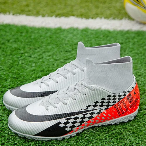Vista 5 de WINGFAI Zapatos de fútbol para hombre, zapatos de fútbol profesionales de alta calidad, transpirables, atléticos, para exterioresinteriores, fútbol