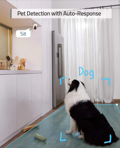 Vista 4 de eufy Security Indoor Cam E220, cámara para perro/mascota, panorámica e inclinación