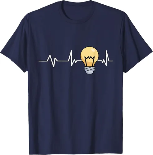 Vista 44 de Bombilla Heartbeat bombilla regalo bombilla bombilla camiseta Negro