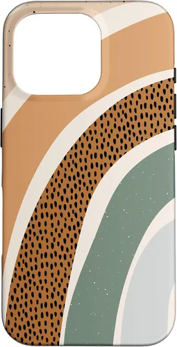 Vista 20 de Boho Burnt Orange Half Rainbow with Dotted Pattern Arches Case for iPhone 17