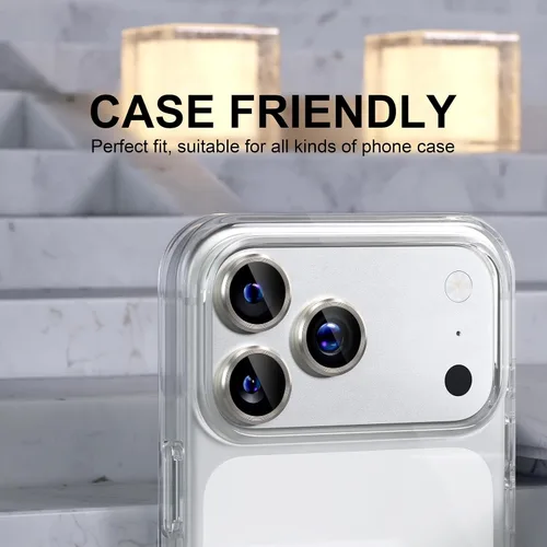 Vista 205 de Choiche Compatible para iPhone 16 Pro/iPhone 16 Pro Max Protector de Lente de Cámara, Vidrio Templado 9H Protector de Pantalla de Cubierta de Cámara