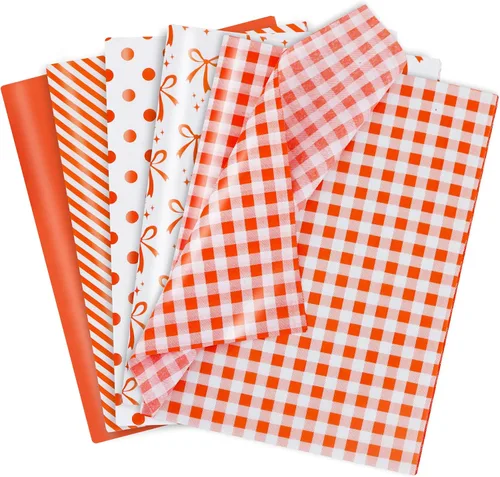 Vista 27 de BEISHIDA 100 hojas de papel de seda blanco y negro a granel, rayas de sarga y puntos, estrellas para bolsas de regalo, papel de regalo de 14 x 20