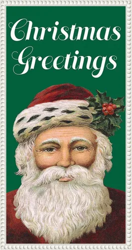 Vista 8 de Amanti Art Lienzo enmarcado para pared, 27 x 14 pulgadas, diseño retro de Santa Claus I por Alicia Longley, lienzo enmarcado para pared, obras